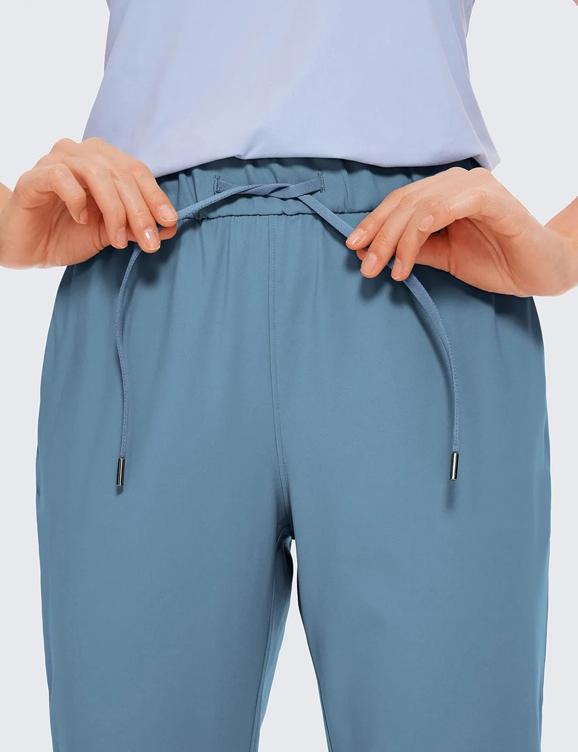 CRZ YOGA Womens 4-Way Stretch Pants Tall 29" - Sweatpants Travel Outdoor Workout Athletic Pockets Trousers