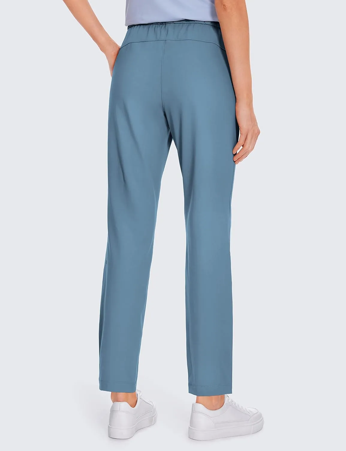 CRZ YOGA Womens 4-Way Stretch Pants Tall 29" - Sweatpants Travel Outdoor Workout Athletic Pockets Trousers