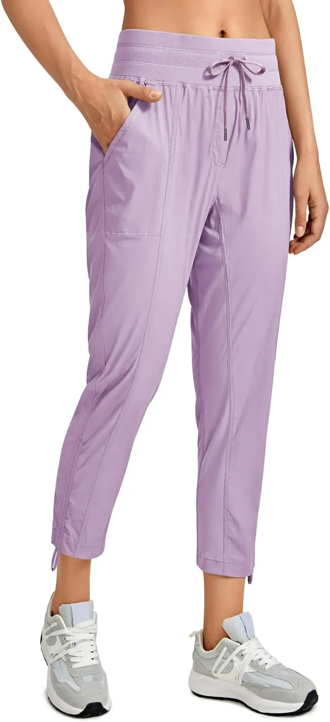 CRZ YOGA Womens Casual 7/8 Pants 25"- Lightweight Workout Outdoor Athletic Track Travel Lounge Joggers Pockets