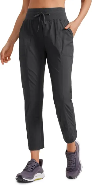 CRZ YOGA Womens Casual 7/8 Pants 25"- Lightweight Workout Outdoor Athletic Track Travel Lounge Joggers Pockets