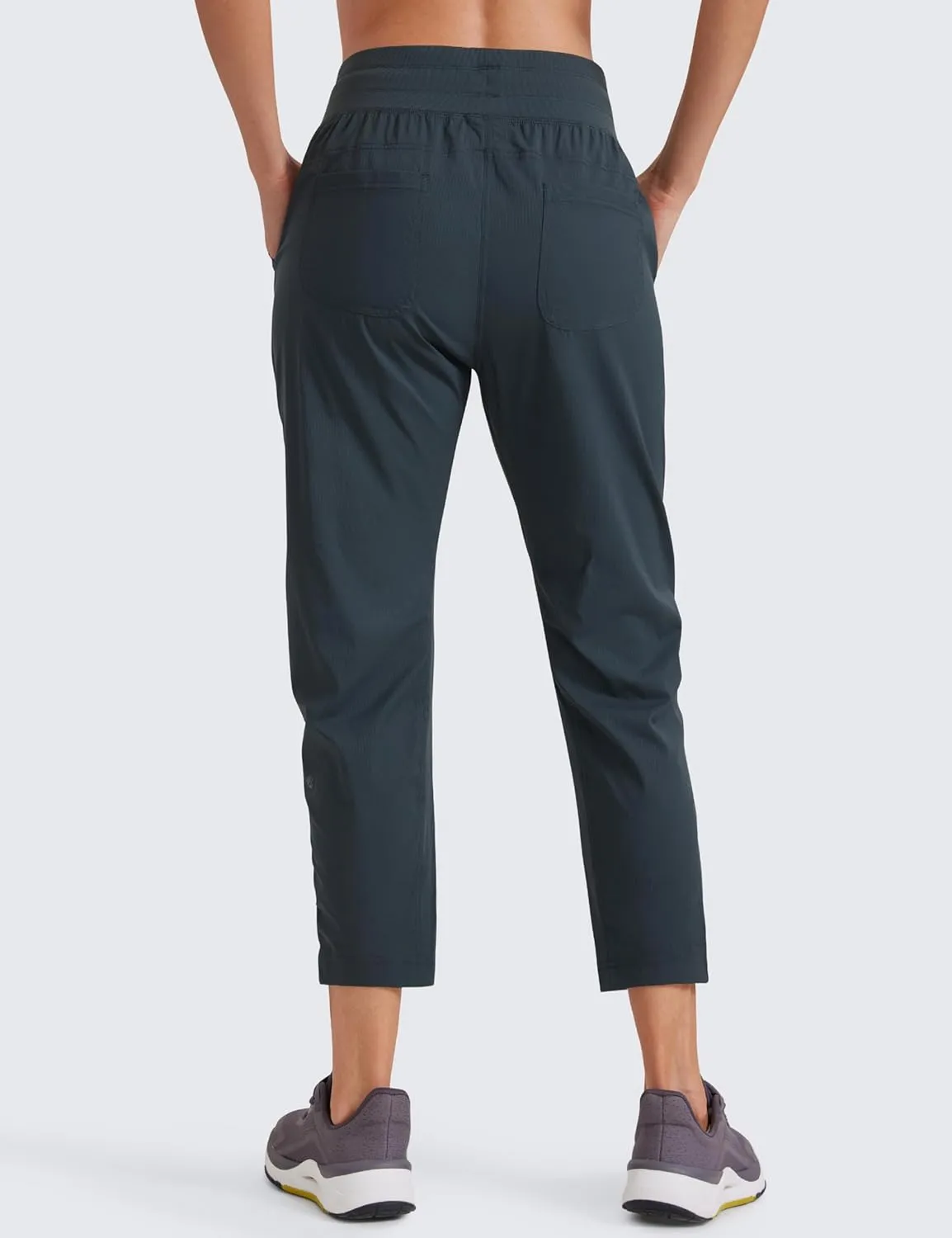 CRZ YOGA Womens Casual 7/8 Pants 25"- Lightweight Workout Outdoor Athletic Track Travel Lounge Joggers Pockets