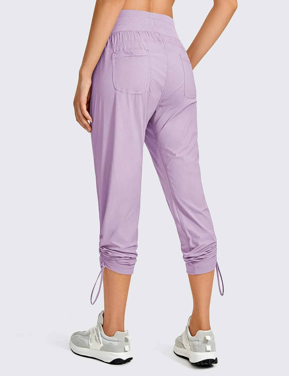 CRZ YOGA Womens Casual 7/8 Pants 25"- Lightweight Workout Outdoor Athletic Track Travel Lounge Joggers Pockets