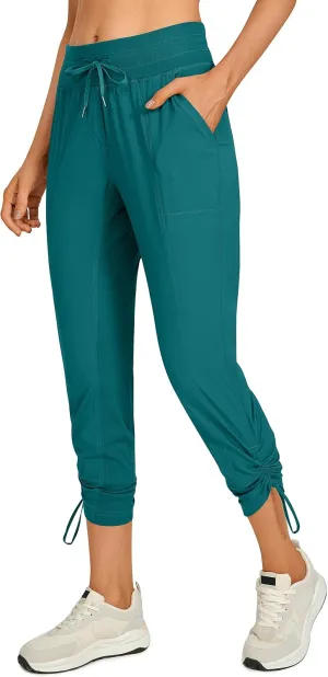 CRZ YOGA Womens Casual 7/8 Pants 27" - Lightweight Workout Outdoor Athletic Track Travel Lounge Joggers Pockets
