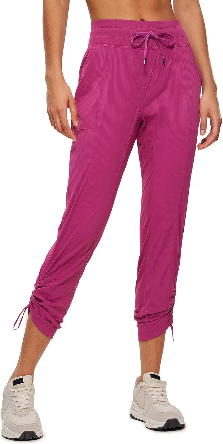 CRZ YOGA Womens Casual 7/8 Pants 27" - Lightweight Workout Outdoor Athletic Track Travel Lounge Joggers Pockets