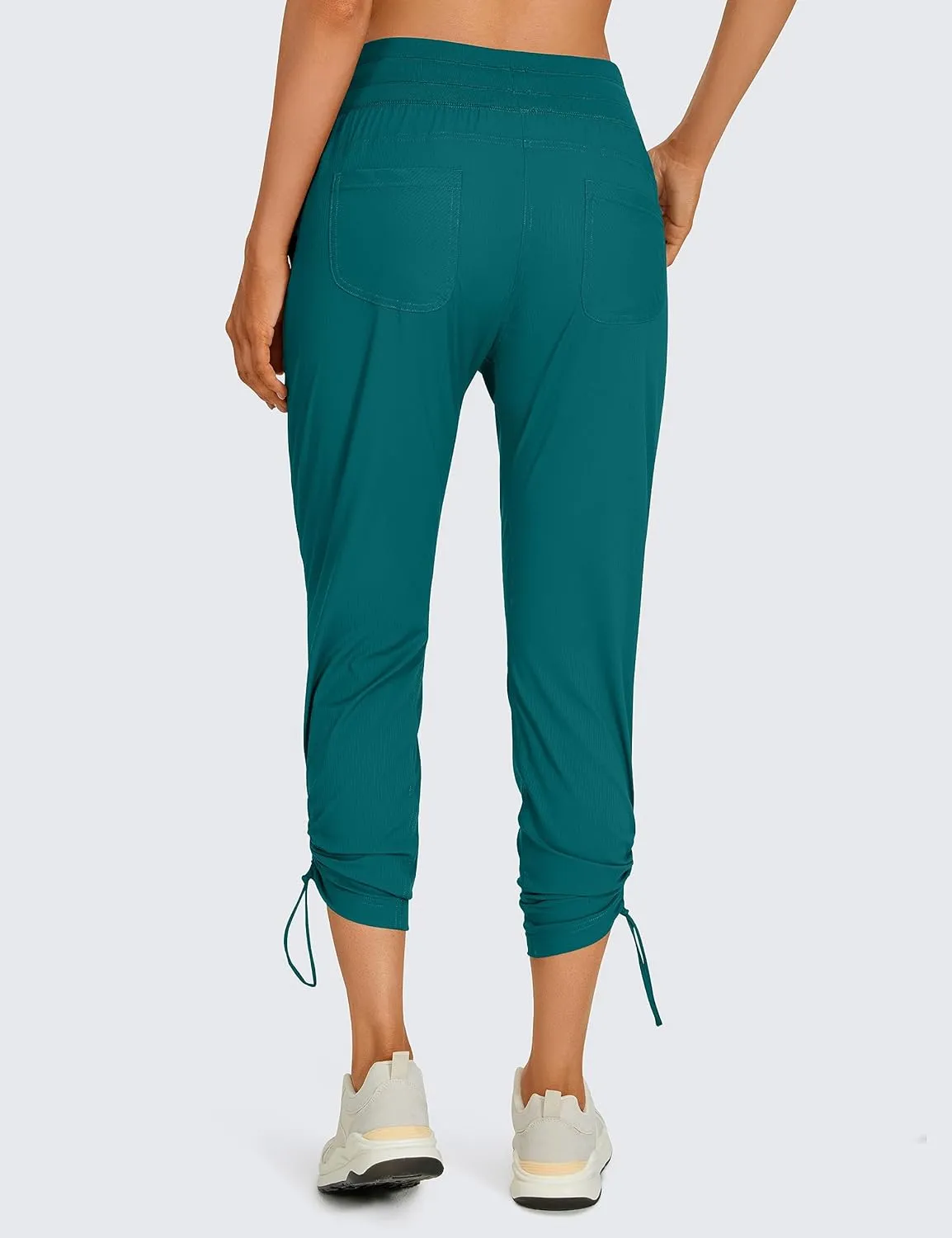 CRZ YOGA Womens Casual 7/8 Pants 27" - Lightweight Workout Outdoor Athletic Track Travel Lounge Joggers Pockets