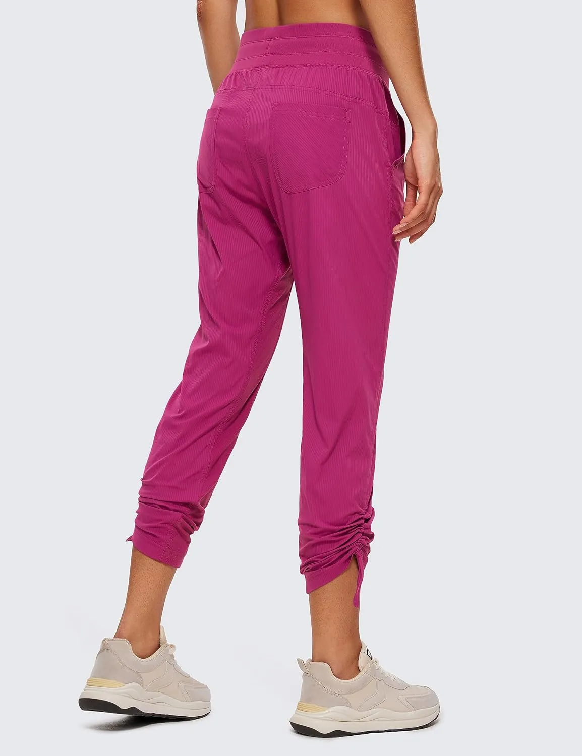 CRZ YOGA Womens Casual 7/8 Pants 27" - Lightweight Workout Outdoor Athletic Track Travel Lounge Joggers Pockets