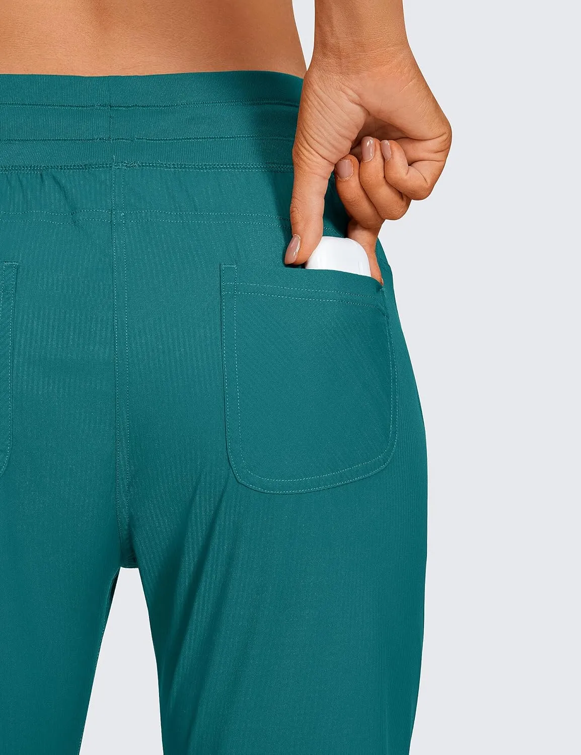 CRZ YOGA Womens Casual 7/8 Pants 27" - Lightweight Workout Outdoor Athletic Track Travel Lounge Joggers Pockets