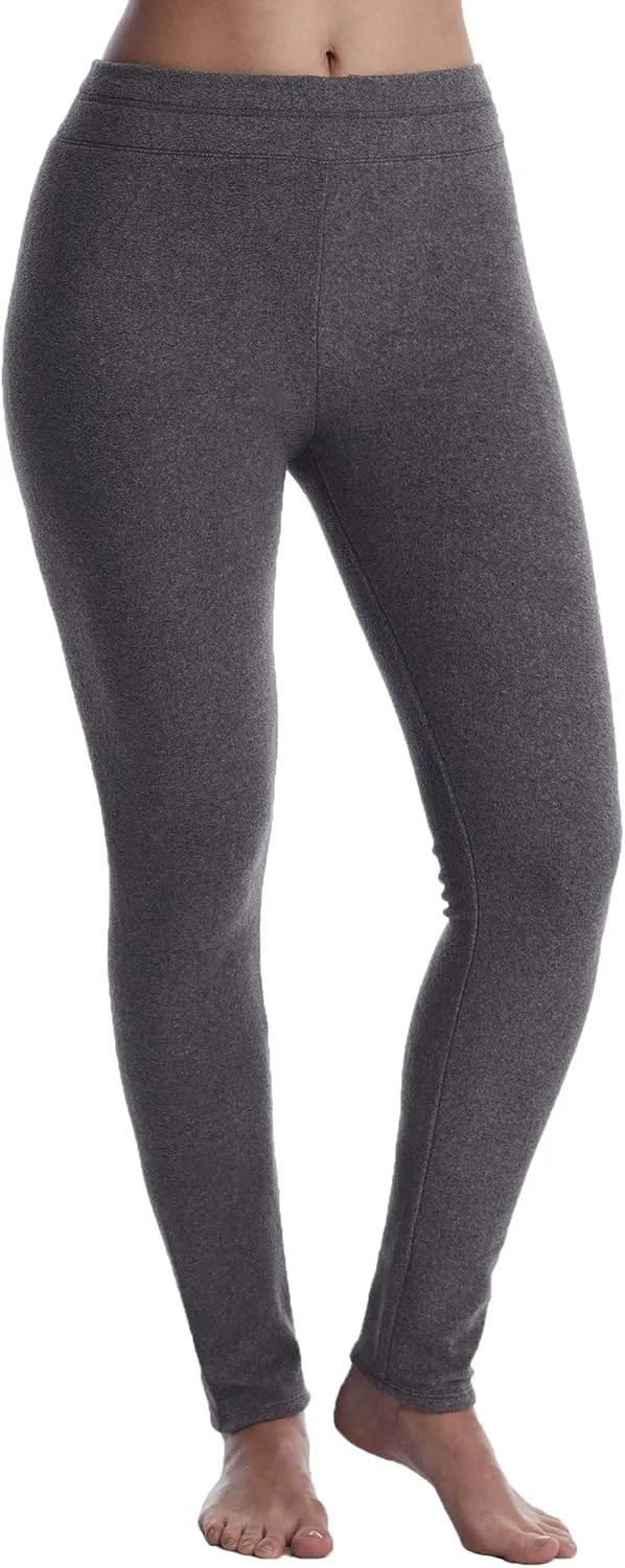 Cuddl Duds Fleecewear Knit Leggings, XL, Charcoal Heather