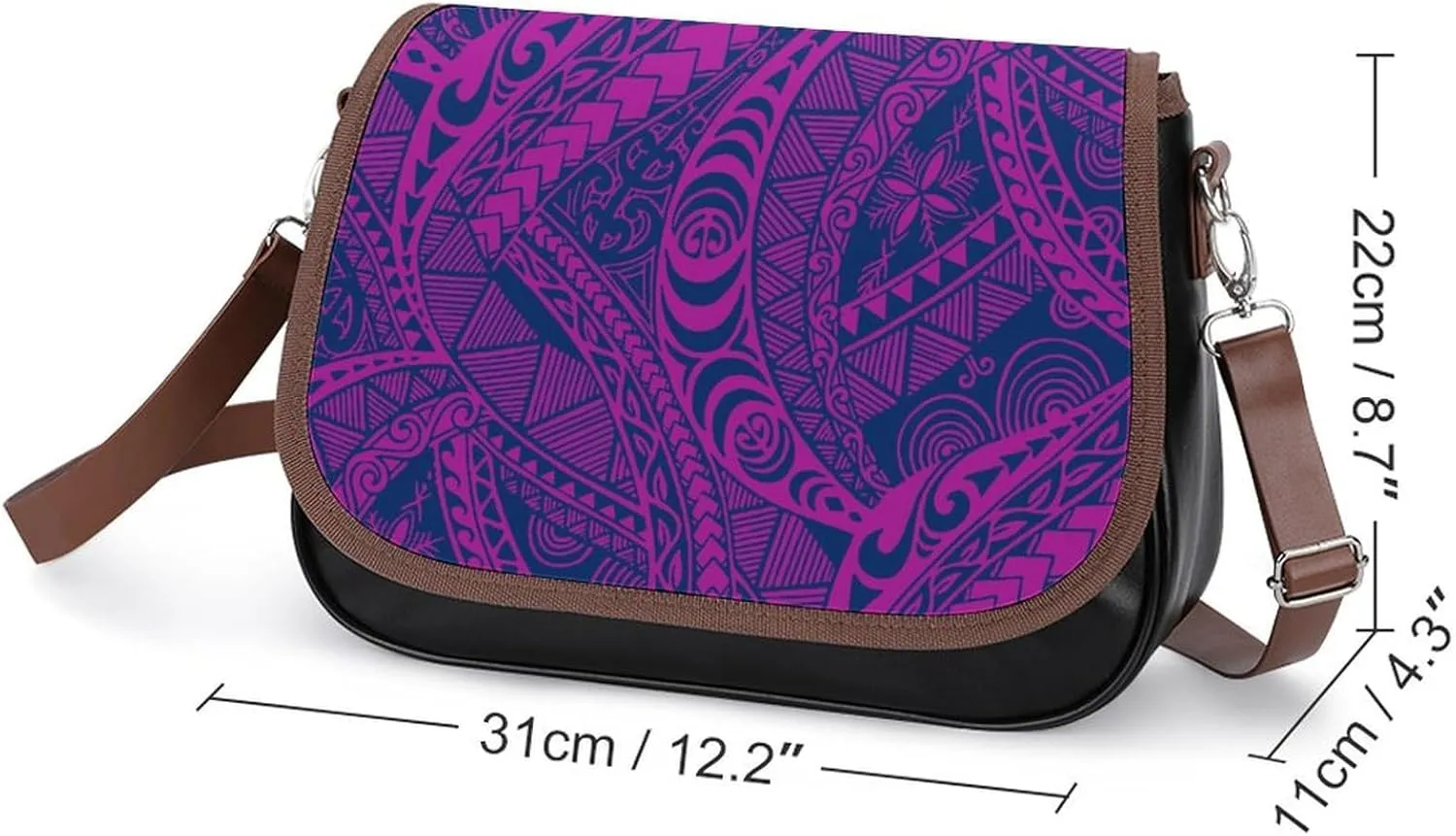 Customized Polynesian Women'S Crossbody Bag, Multi-Functional Work And Travel Bag, Fashionable Youth Small Bag