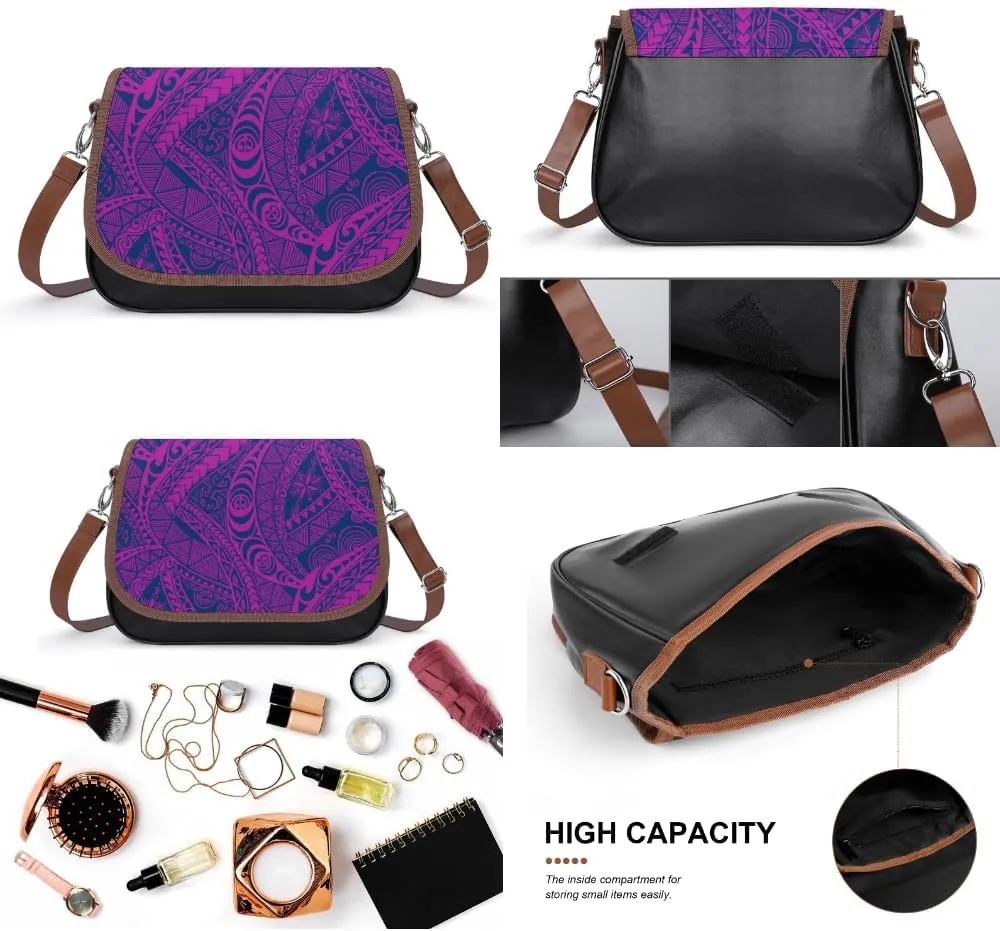 Customized Polynesian Women'S Crossbody Bag, Multi-Functional Work And Travel Bag, Fashionable Youth Small Bag