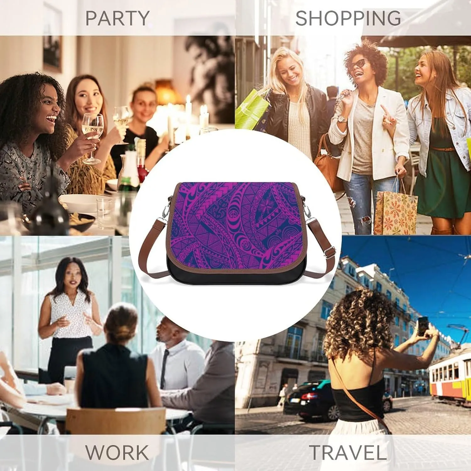 Customized Polynesian Women'S Crossbody Bag, Multi-Functional Work And Travel Bag, Fashionable Youth Small Bag