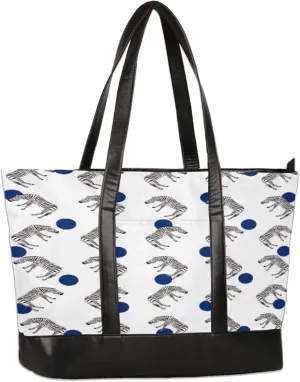Cute Abstract Zebras Dots Laptop Tote Bag for Women Lightweight Work Purse with Multiple Compartments Fits 13-15.6 Inch Laptop Tablet Shoulder Bag for Office Travel Daily Use