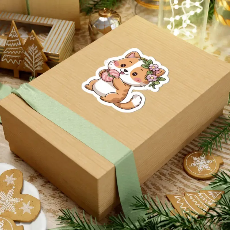 Cute Corgi Kiss Cut Stickers for Whimsical Pet Decor