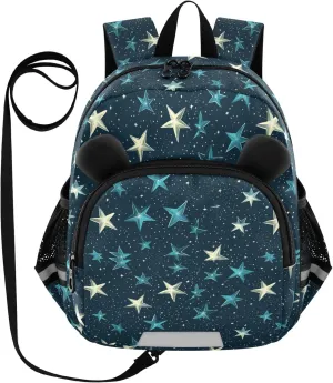 Cute Ears Cool Backpacks Leash Kids Boy's/Girl's Anti-Lost Personalized Toy Bags For Toddler with Reflective Strip Cute Cartoon Animal Bear Blue Stars Abstract Black Pattern mochilas para ni?os