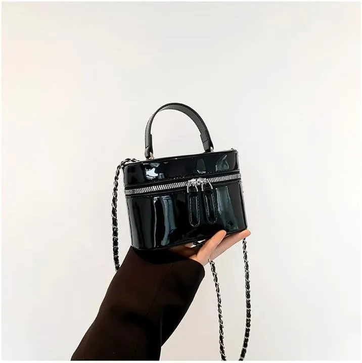 Cute Handbag Purse for Women, Sling Purse Aesthetic Grunge Top Handle Bag Fashion Y2K Shoulder Handbags Women Ladies (black)