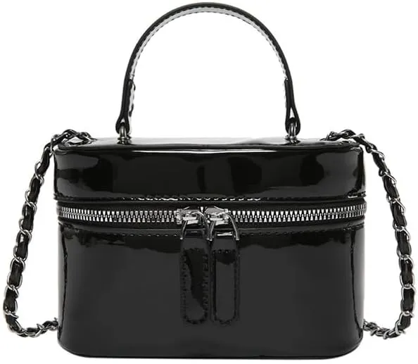 Cute Handbag Purse for Women, Sling Purse Aesthetic Grunge Top Handle Bag Fashion Y2K Shoulder Handbags Women Ladies (black)