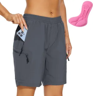Cycorld Women's-Mountain-Bike-Shorts, Cycling Padded Biking Shorts with Pocket