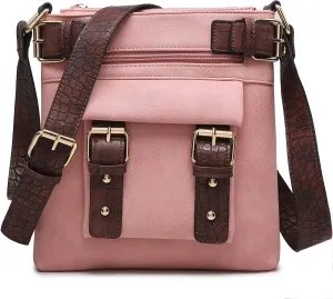 Dasein Women Lightweight Crossbody Bags Soft Vegan Leather Messenger Bag Shoulder Bag Travel Purse