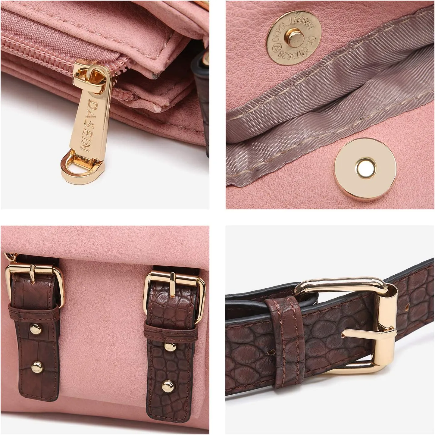 Dasein Women Lightweight Crossbody Bags Soft Vegan Leather Messenger Bag Shoulder Bag Travel Purse