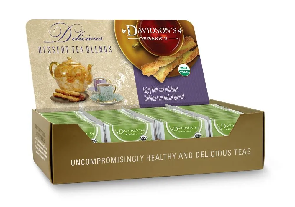 Davidson's Organics, Caramel Peach with Coconut, 100-count Individually Wrapped Tea Bags