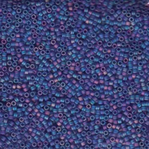 DB 864, Matte Cobalt AB - Miyuki Delica Beads - Size 11 - 5 grams - Japanese Cylinder Seed Beads - Retail & Wholesale - Transparent