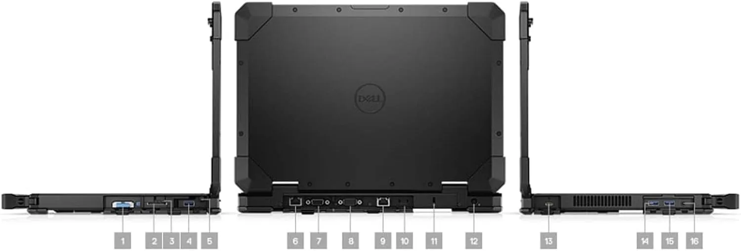 Dell Latitude Rugged 5420 Laptop | 14" 1920x1080 FHD | Core i5-8350U - 512GB SSD Hard Drive - 16GB RAM | 4 cores @ 3.6 GHz Win 11 Pro Black