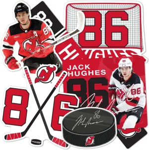 Desert Cactus New Jersey Devils Sticker Team NHL National Hockey League Player Vinyl Decal Laptop Water Bottle Car Scrapbook (Type P2 - Jack Hughes)
