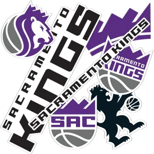 Desert Cactus Sacramento Kings Sticker NBA Officially Licensed Vinyl Decal Laptop Water Bottle Car Scrapbook Sheet (Type 2)
