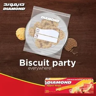 Diamond Freezer Bags Medium (30 Bags) - These high-quality freezer bags are designed to keep your food fresh and protected, ensuring that you always have delicious and nutritious meals ready to go - 01090063083