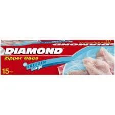 Diamond Freezer Bags Medium (30 Bags) - These high-quality freezer bags are designed to keep your food fresh and protected, ensuring that you always have delicious and nutritious meals ready to go - 01090063083