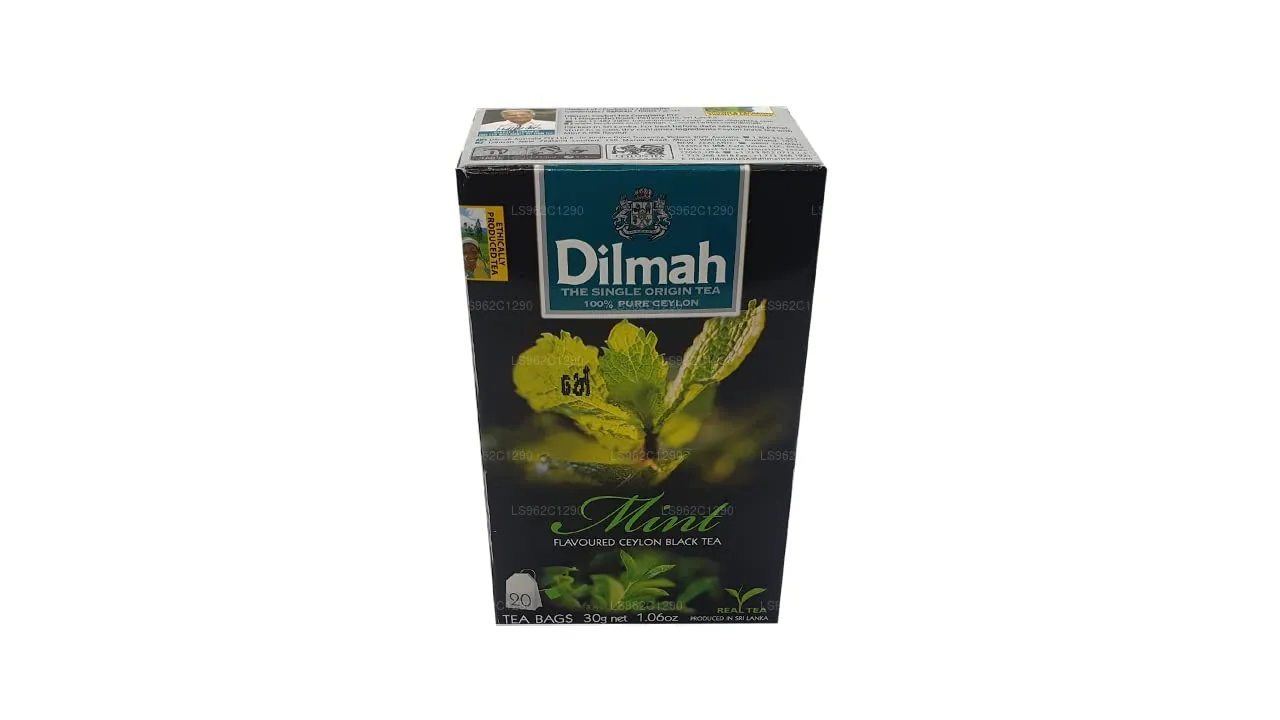 Dilmah, Tea, Single Origin Pure Ceylon Tea (Mint, 20 Tea Bags (Pack of 3))