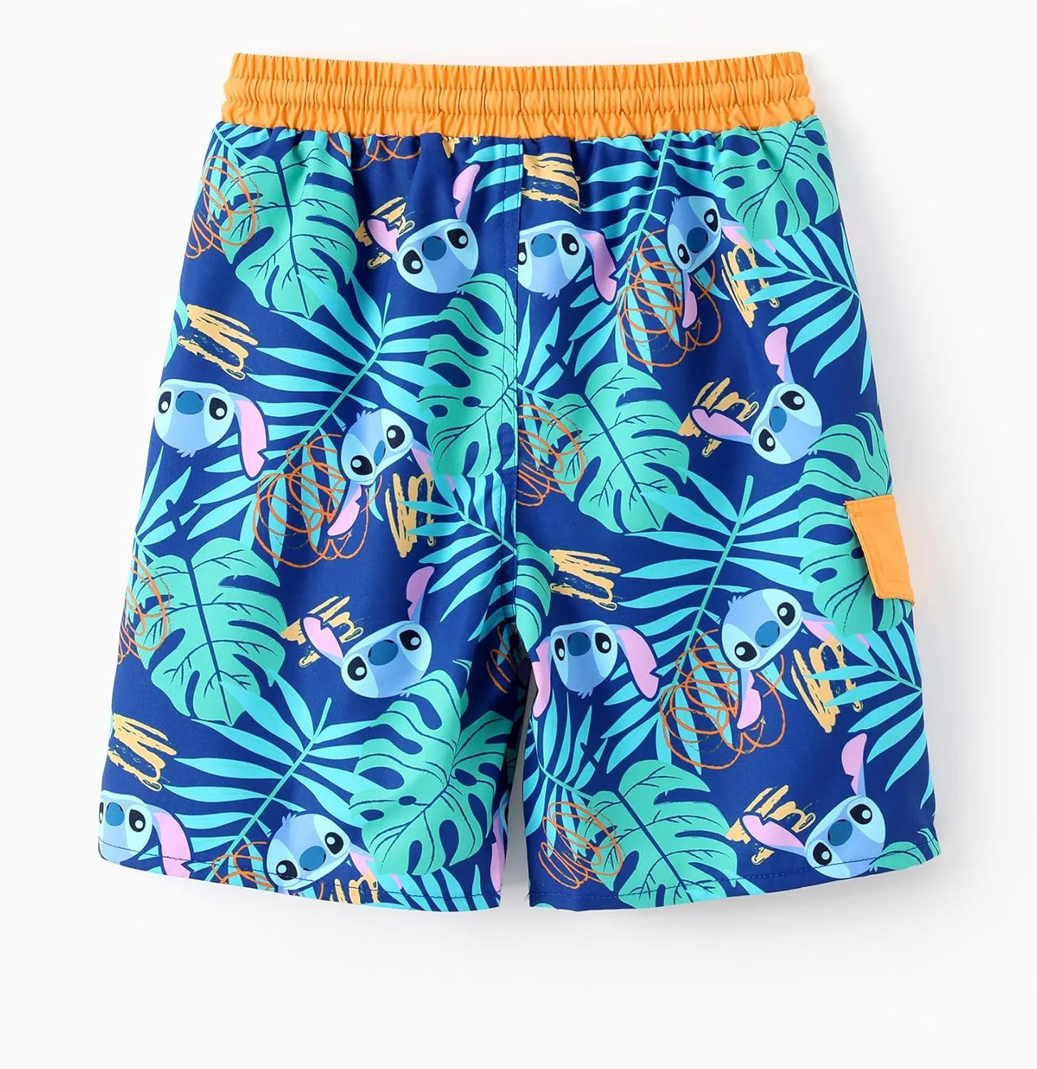 Disney Stitch Boys Swim Trunks with UPF 50  Sun Protection, Quick-Dry Fabric, and Pocket