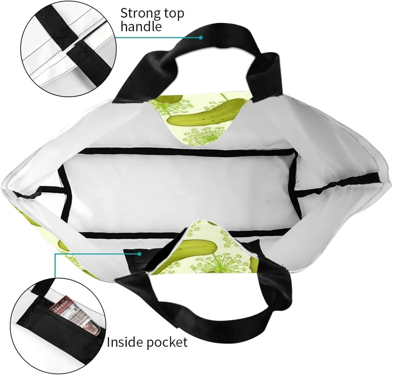 Distorted lines Tote Bag Shopping Bag Portable Handbags Tote Shoulder Bucket Bags for Women