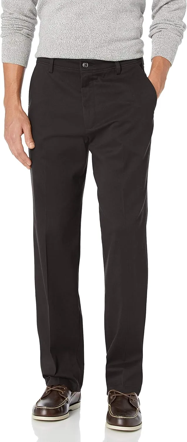 Dockers Men's Classic Fit Easy Khaki Pants (Standard and Big & Tall), Black, 34W x 32L
