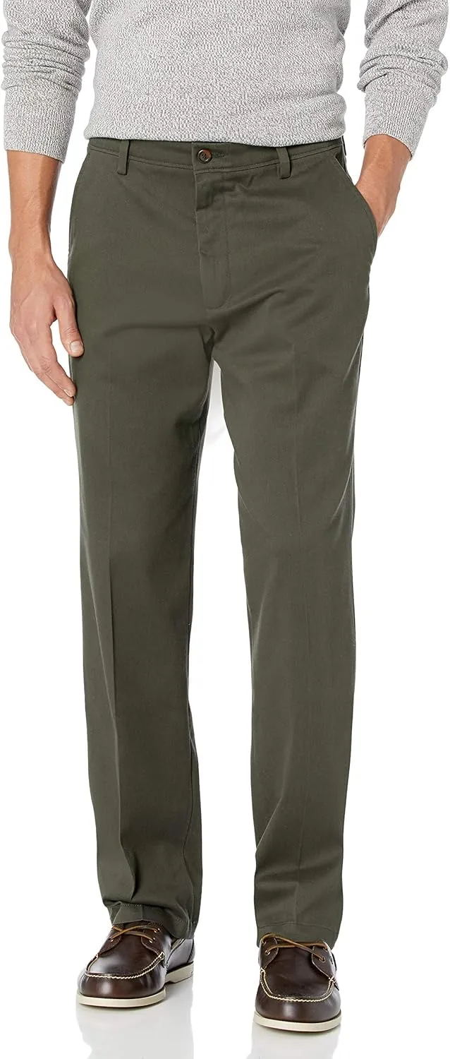 Dockers Men's Classic Fit Easy Khaki Pants (Standard and Big & Tall), Olive Grove, 42W x 30L