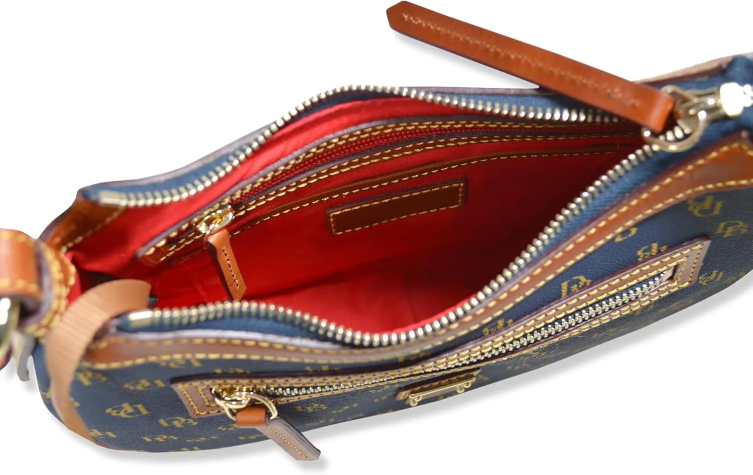Dooney & Bourke Women's Classic Jacquard Print Round Crescent Hobo Bag Purse,