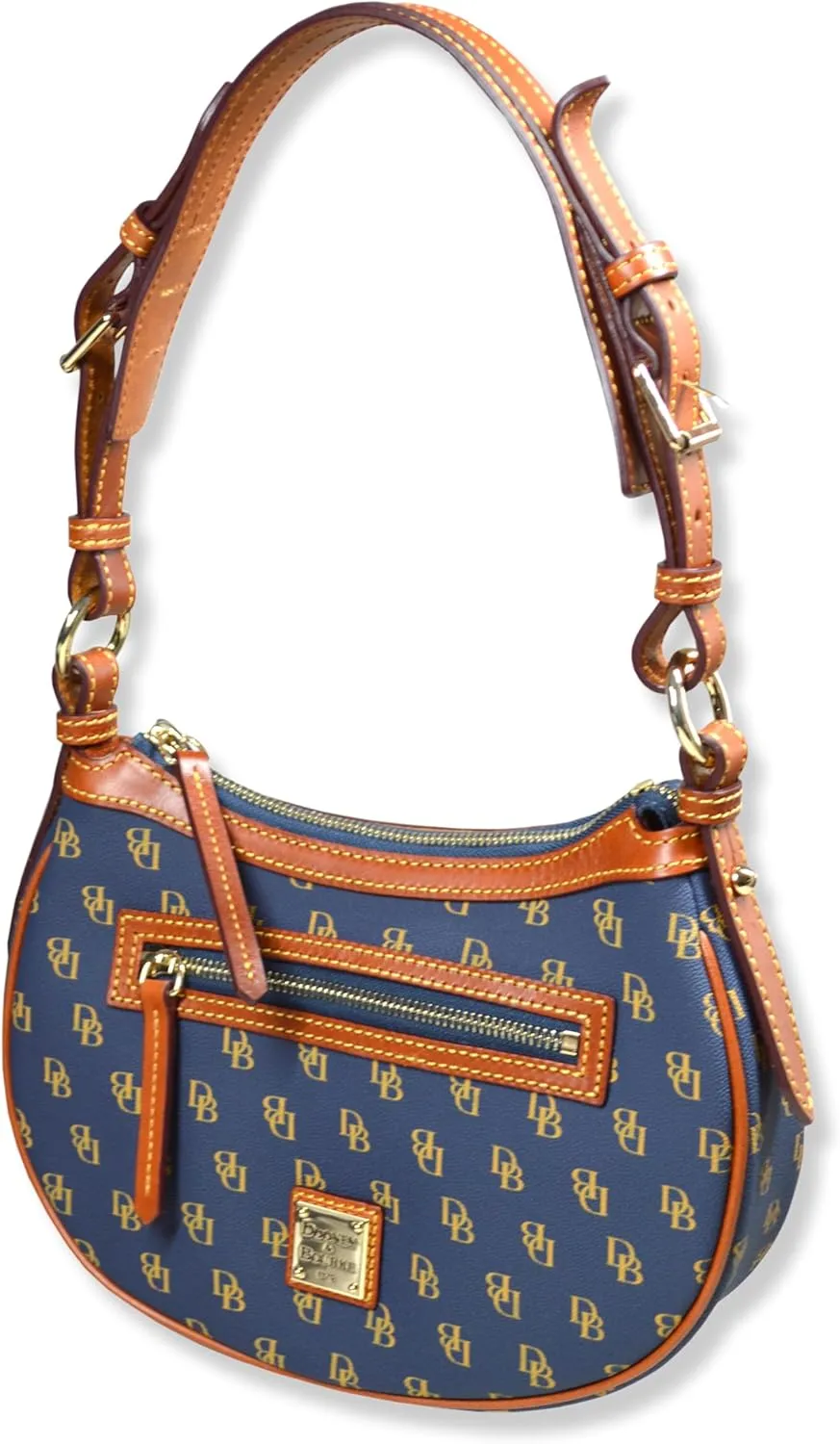 Dooney & Bourke Women's Classic Jacquard Print Round Crescent Hobo Bag Purse,