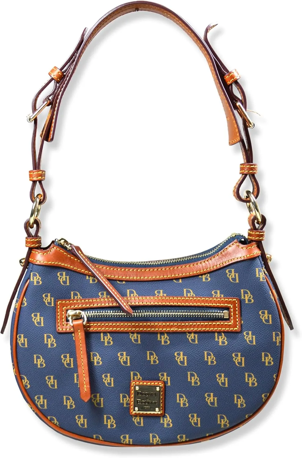 Dooney & Bourke Women's Classic Jacquard Print Round Crescent Hobo Bag Purse,