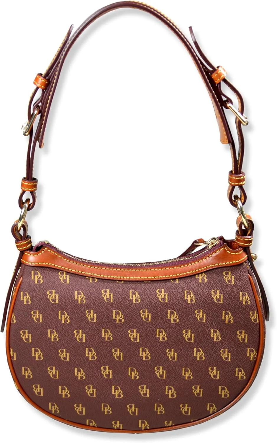 Dooney & Bourke Women's Classic Jacquard Print Round Crescent Hobo Bag Purse,