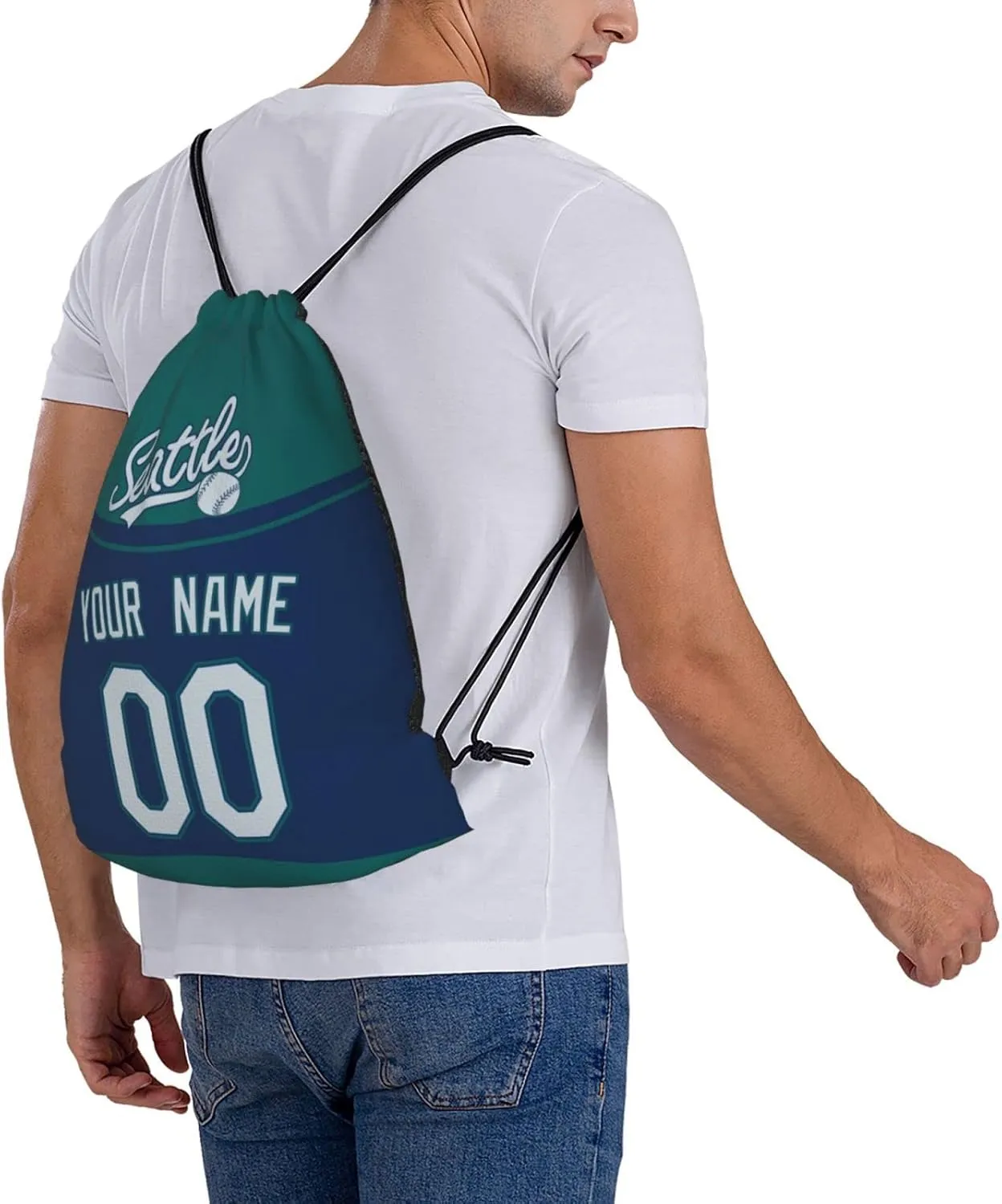 Drawstring Bags Seattle Personalized Backpack Gifts for Men Women