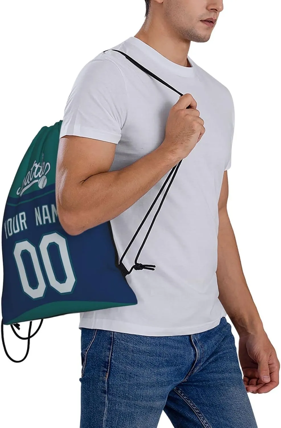 Drawstring Bags Seattle Personalized Backpack Gifts for Men Women