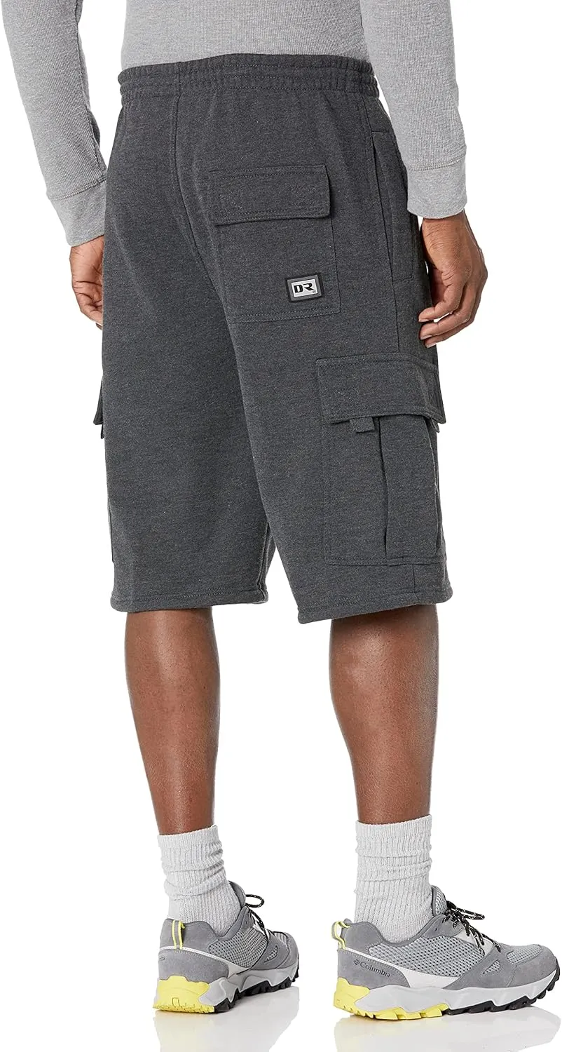 DREAM USA Men's Fleece Cargo Shorts Heavyweight M-5XL