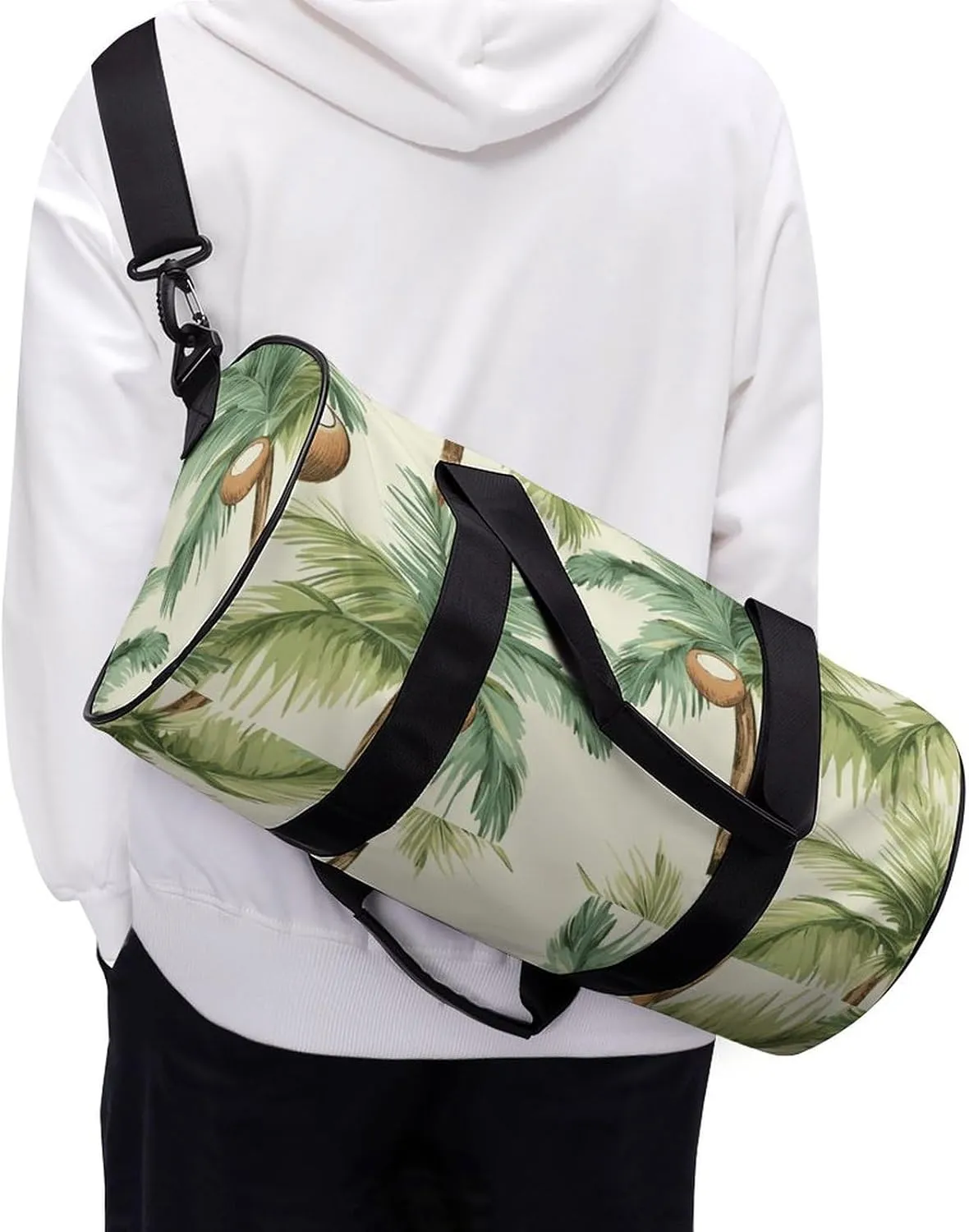 Duffel Bag for Men Women Gym Bag Summer Coconut Tree Travel Duffel Bag Waterproof Overnight Bag for Sports Workout