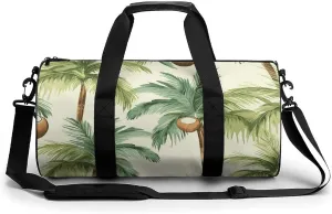 Duffel Bag for Men Women Gym Bag Summer Coconut Tree Travel Duffel Bag Waterproof Overnight Bag for Sports Workout