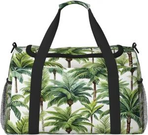 Duffle Bag Beach Tropical Coconut Tree Travel Duffel Bags for Men Women with Adjustable Strap Carry on Gym Bag Overnight Weekender Bag