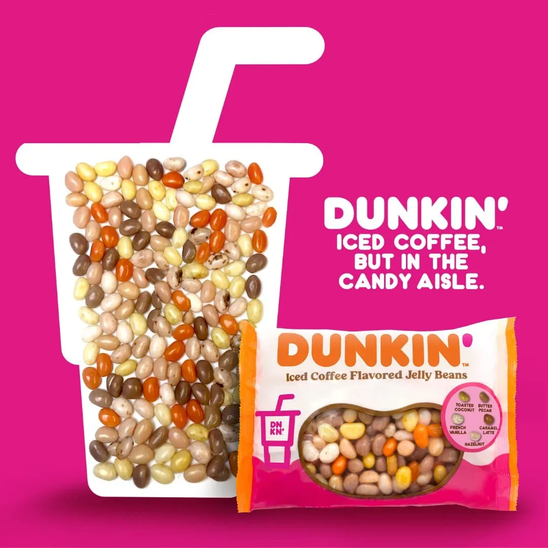 Dunkin' Iced Coffee Flavored Jelly Bean Bulk Variety, 3 packs of 12 Ounce Bags, Candy Sweets for Kids Boys Girls Teens Adults Coffee Lovers