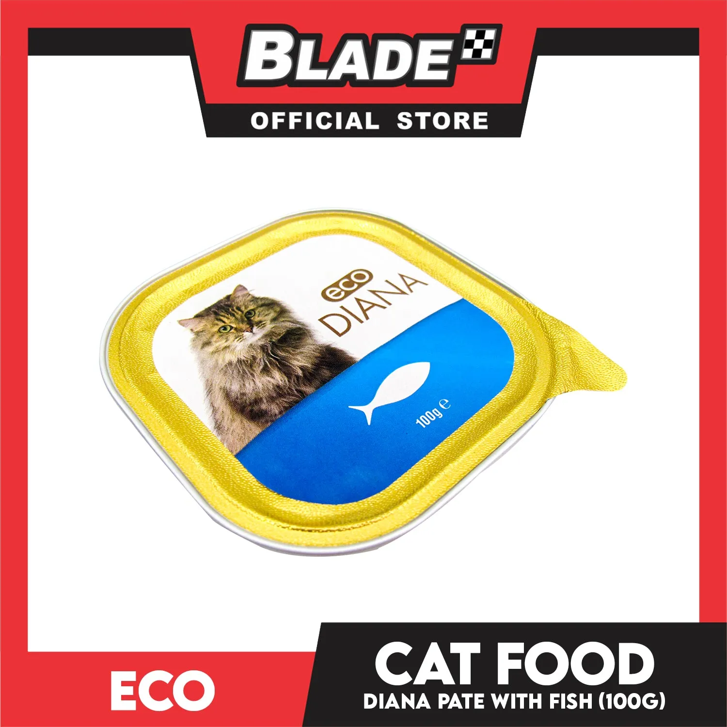Eco Diana Chunks And Pate With Fish 100g Cat Wet Food