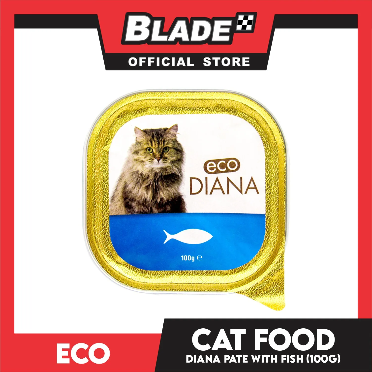 Eco Diana Chunks And Pate With Fish 100g Cat Wet Food