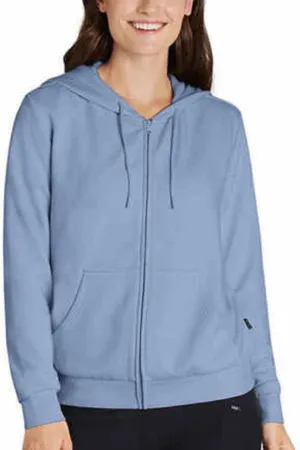 Eddie Bauer Ladies' Supersoft Full Zip Hoodie Jacket (XL, Blue)