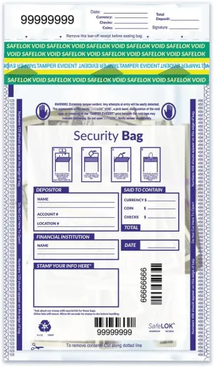 EGP Small Single Clear Pocket Bank Deposit Bag - 9 x 12-100 Bags